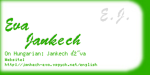 eva jankech business card